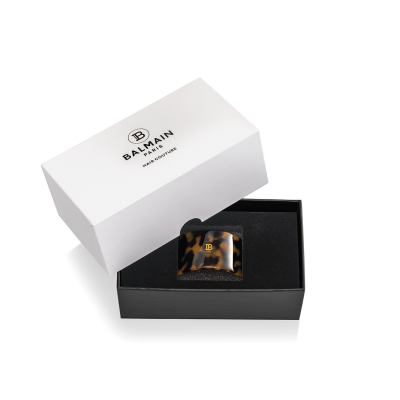 Balmain Elastique Pour Cheveux Tortoise 琥珀色18K鍍金馬尾箍