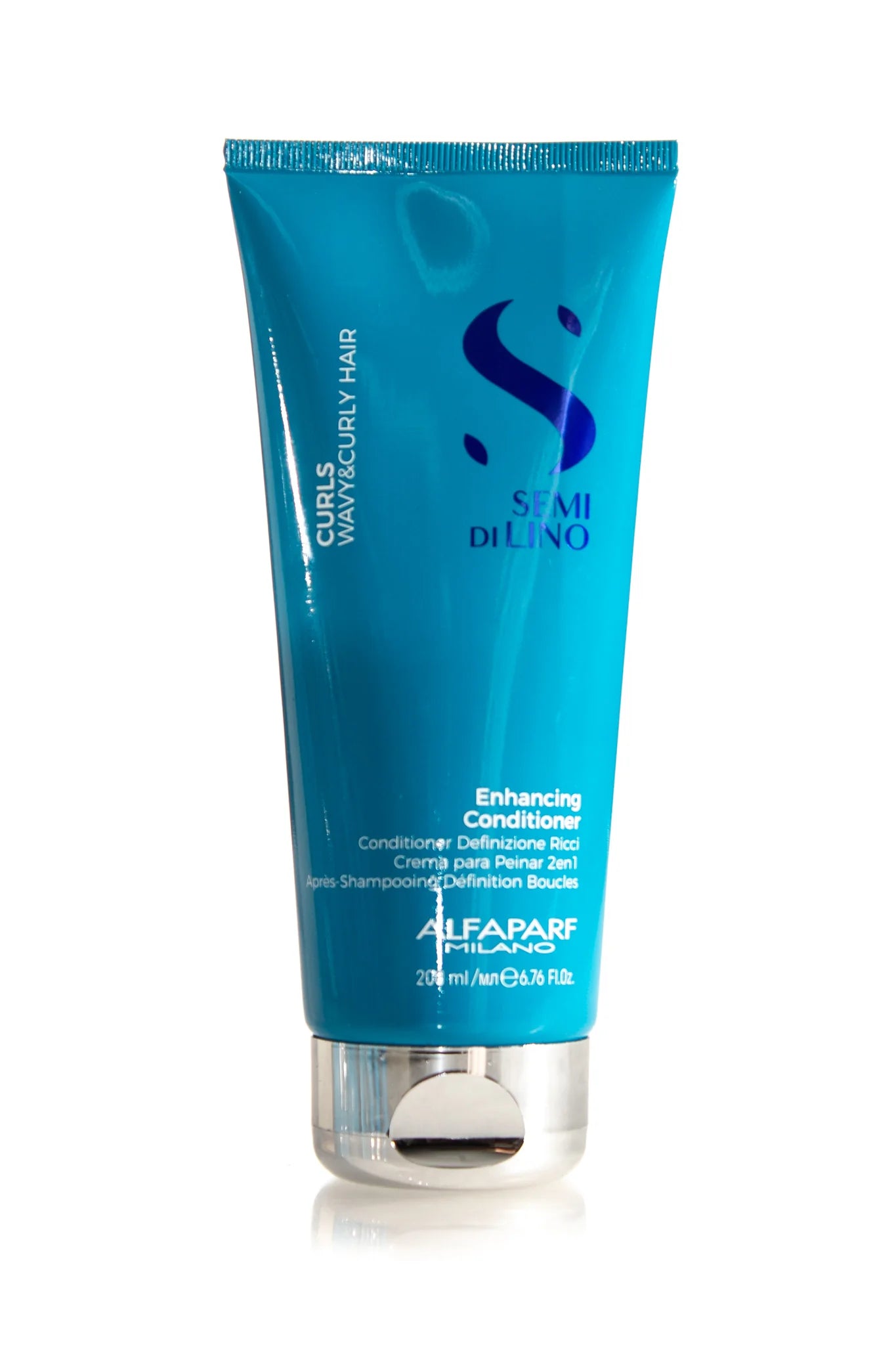 Alfaparf Semi Di Lino Curls Enhancing Conditioner 200ml 適用於細至中紋理波浪和捲髮的沖洗型護髮素,用作免沖洗護理劑以塑造中粗紋理波浪和捲髮。