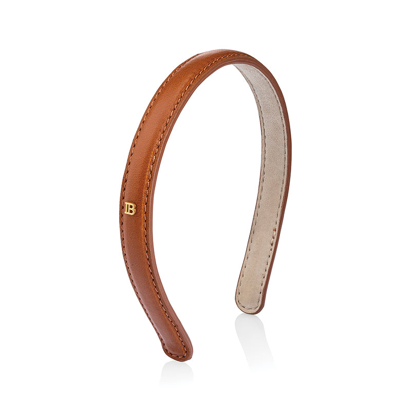 Balmain Riviera Headband Cognac Small 真皮头箍 (小號)