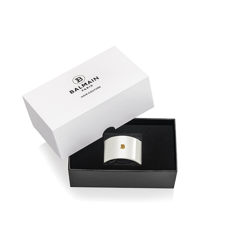 Balmain Elastique pour cheveux White 白色18K鍍金馬尾箍