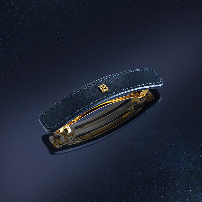 Balmain Limited Edition Leather Barrette Cosmic Sapphire C4 25