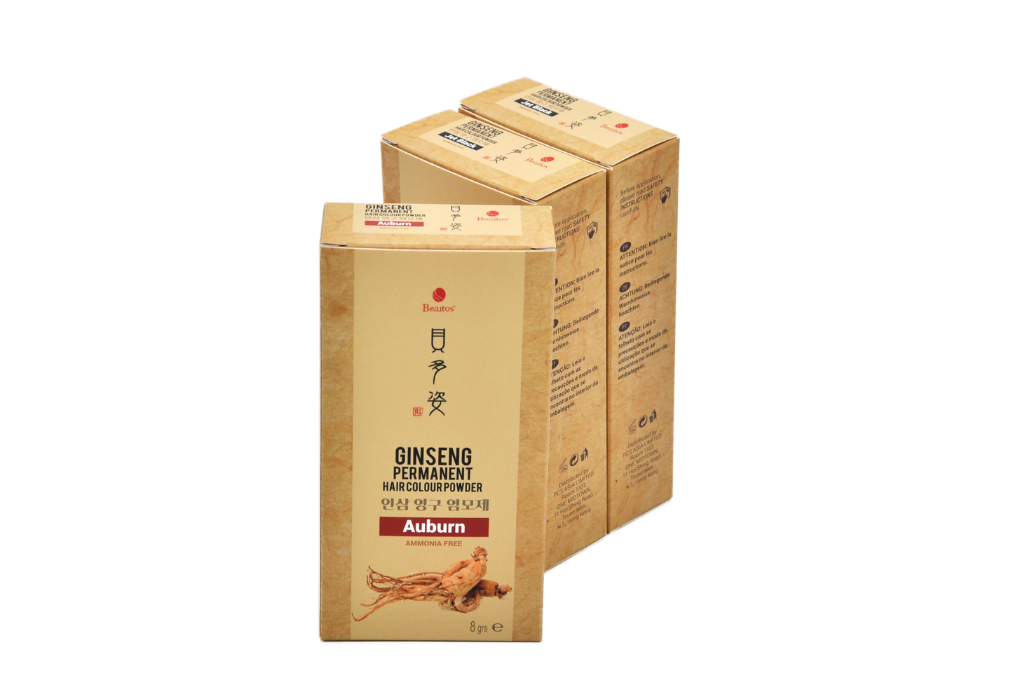 Beautos Ginseng Permanent Hair Colour Powder 8g人蔘白髮染髮粉 (買11送1,買21送3)