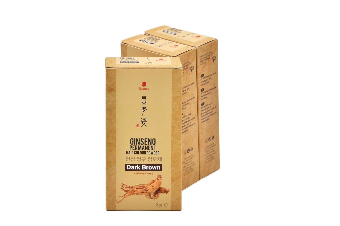 Beautos Ginseng Permanent Hair Colour Powder 8g人蔘白髮染髮粉 (買11送1,買21送3)