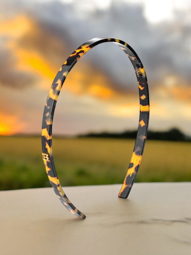 Balmain Cellulose Acetate Headband Tortoise Shell Small 限量版頭箍