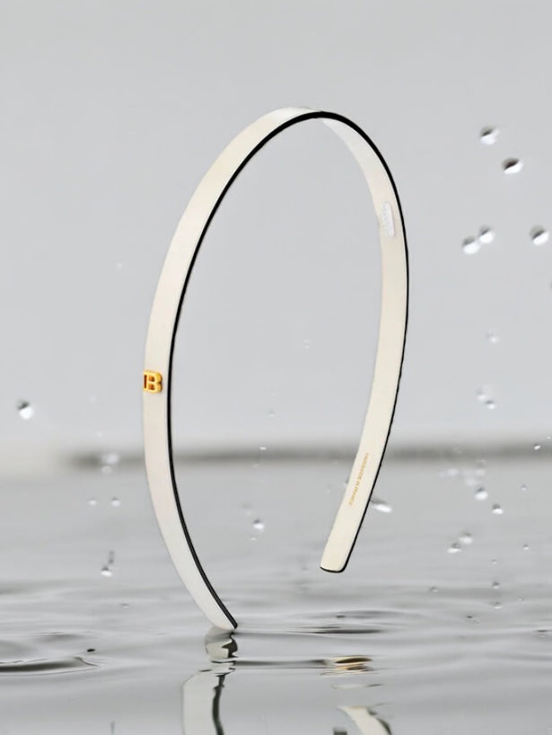 Balmain Cellulose Acetate Headband White Small 限量版頭箍
