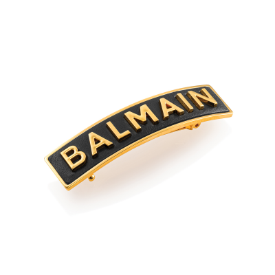 Balmain Limited Edition Barrette Pour Cheveux- Medium  Balmain 18K 鍍金真皮髮簪