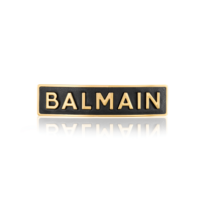 Balmain Limited Edition Barrette Pour Cheveux- Medium  Balmain 18K 鍍金真皮髮簪