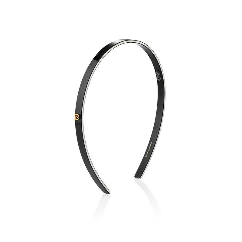 Balmain Cellulose Acetate Headband Black Small 限量版头箍
