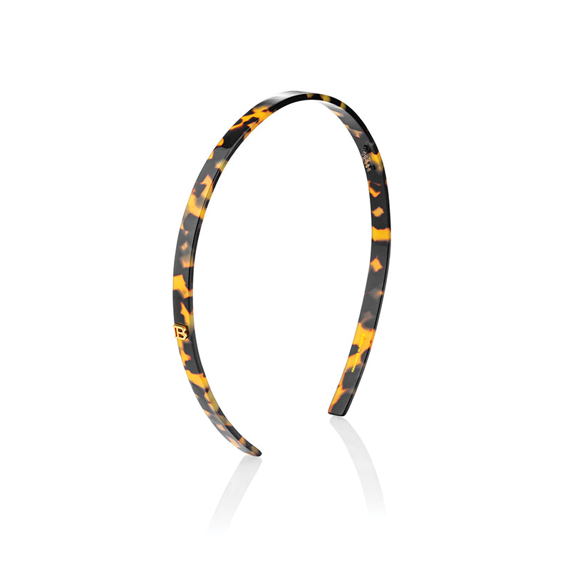 Balmain Cellulose Acetate Headband Tortoise Shell Small