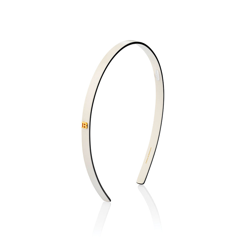 Balmain Cellulose Acetate Headband White Small