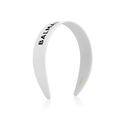 Balmain Limited Edition Legacy Cellulose Acetate Headband White Logo 限量版傳承纖維素醋酸髮帶