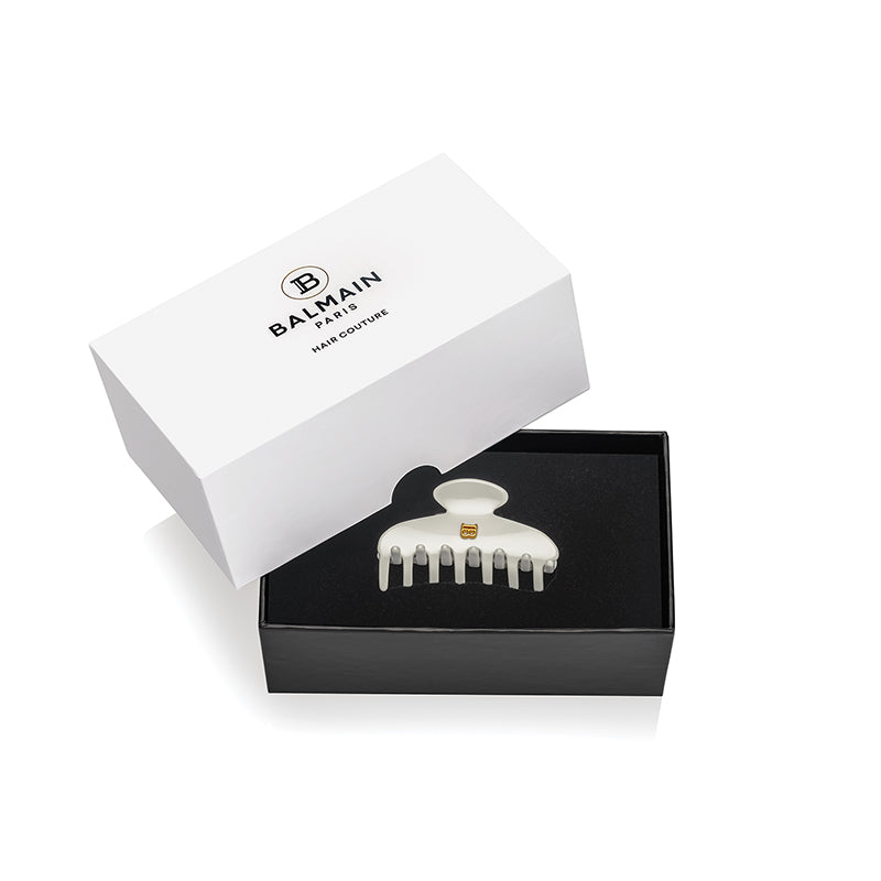 Balmain Pince cheveux Small white 白色18K鍍金髮夾 (小)