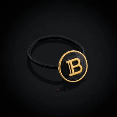 Balmain Leather Hair Tie Elastique Pour Cheveux B 限量版皮革鍍金髮圈