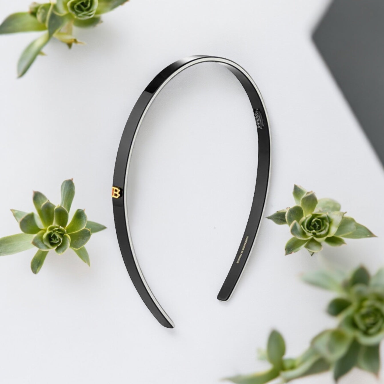 Balmain Cellulose Acetate Headband Black Small 限量版头箍