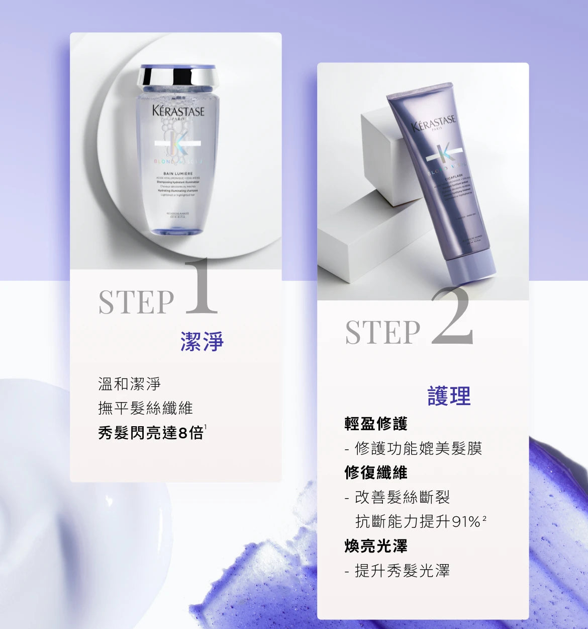 Kerastase BLOND ABSOLU Bain Lumiere Shampoo漂染水潤,玻尿酸保濕亮澤洗髮水 250ml