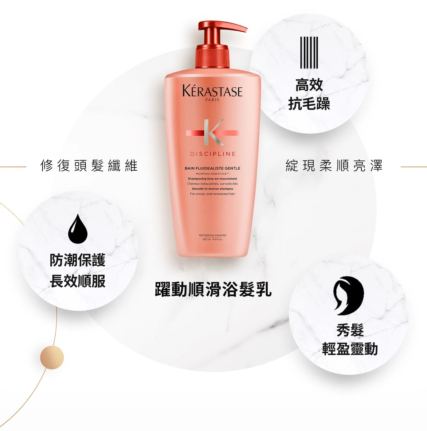 Kerastase DISCIPLINE Bain Fluidealiste Shampoo 躍動順滑洗髮水